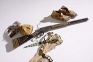 Bonnet de guerre, mocassins, carquois et Winchester Apaches circa 1890